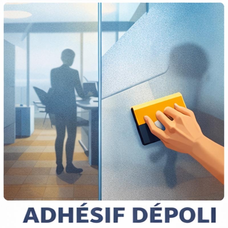 Adhésif dépoli