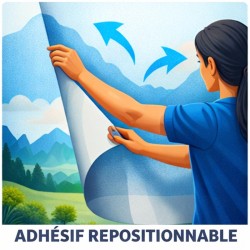 Adhésif repositionnable