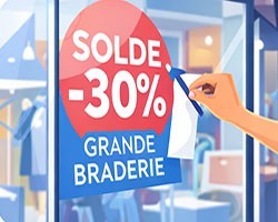 Impression vinyle adhésif personnalisé pour vitrine et signalétique